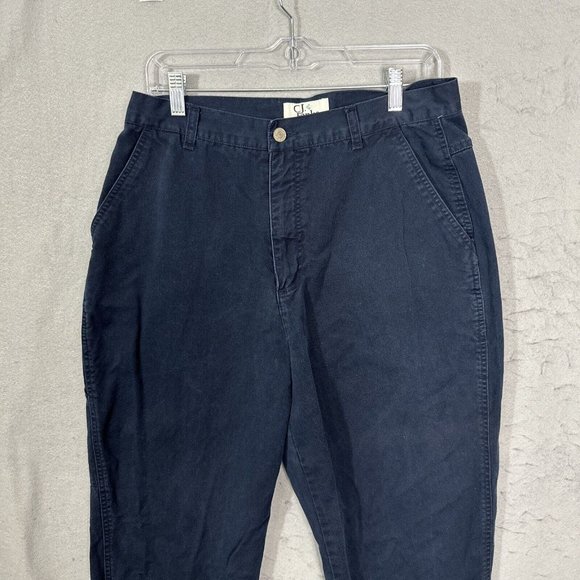 CJ Banks Womens Carpenter Pants Blue Plus Size 14W - Picture 4 of 10